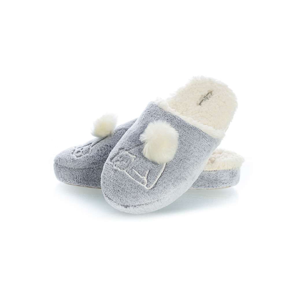 Chinelo Infantil Soft Polar Cinza - Imagem 1