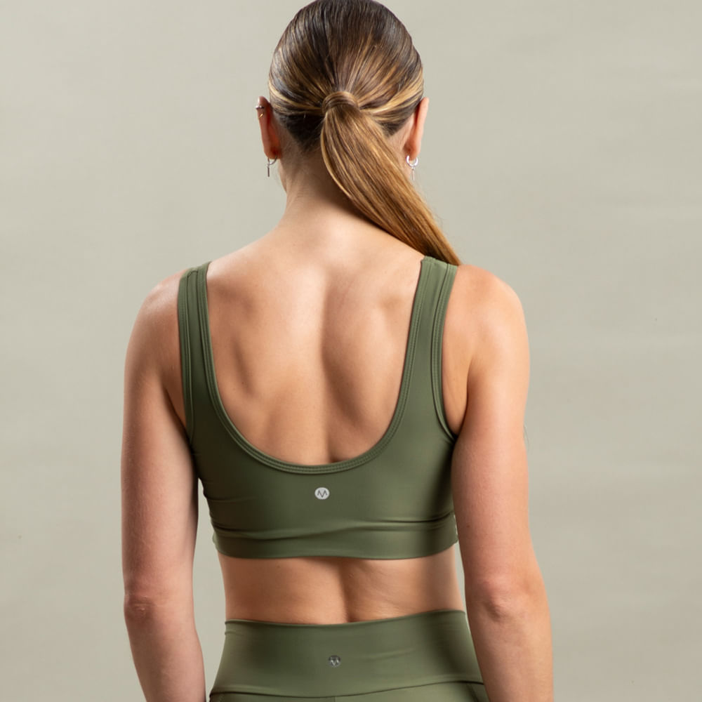 Top Feminino Square Crop Bounce Vivame Verde - Imagem 2