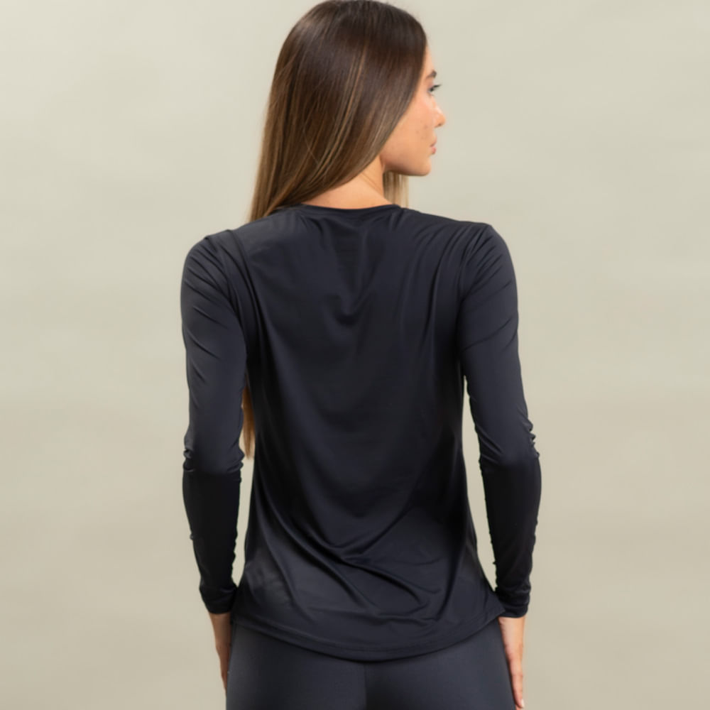 Blusa Feminina Com Abertura Flow Vivame Preto - Imagem 2