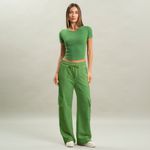 Calca-Feminina-Em-Moletom-Cargo-Ampla-Com-Bolso-Megan-Vivame