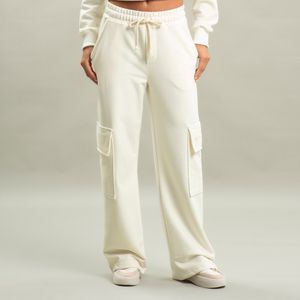 Calça Feminina Em Moletom Cargo Ampla Com Bolso Arianna Viva