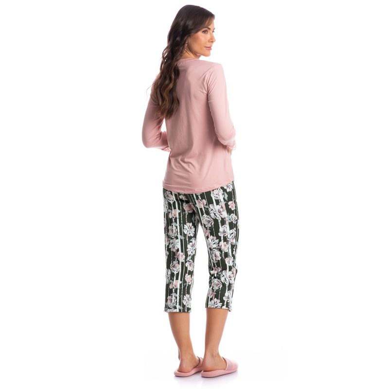 Pijama-Feminino-Capri-Floral-Lola-Rosa