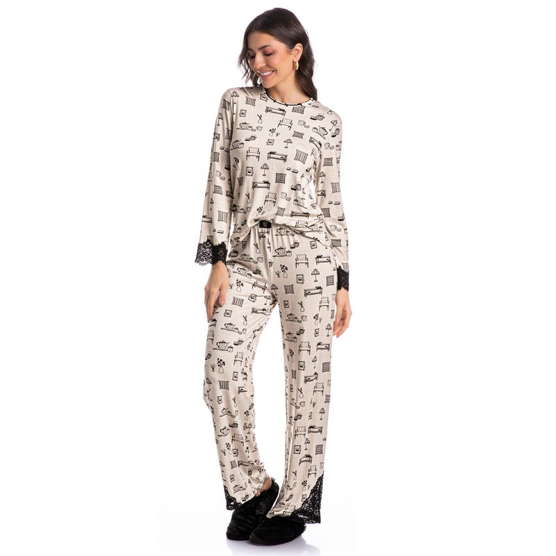 Pijama-Feminino-Longo-Wide-Leg-Clarisse-Branco