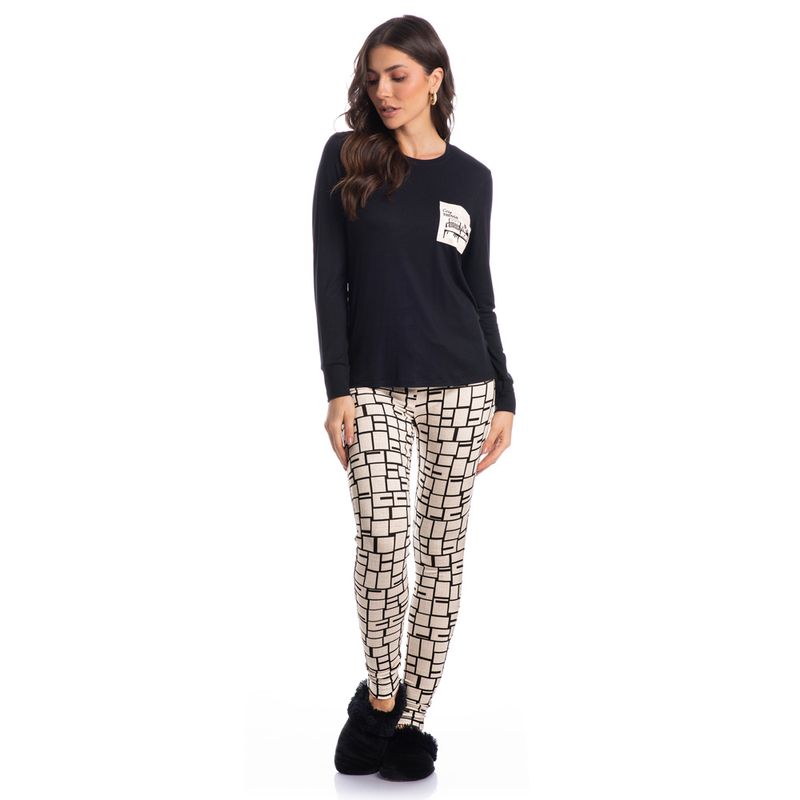 Pijama-Feminino-Legging-Elisa-Xadrez