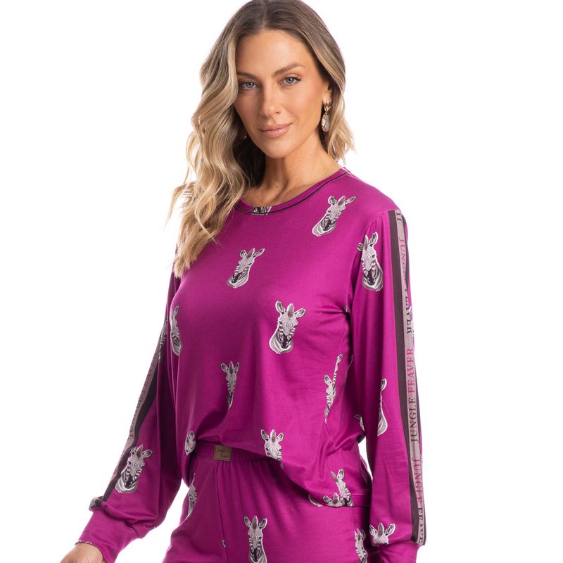 Pijama-Feminino-Longo-Jungle-Zebra