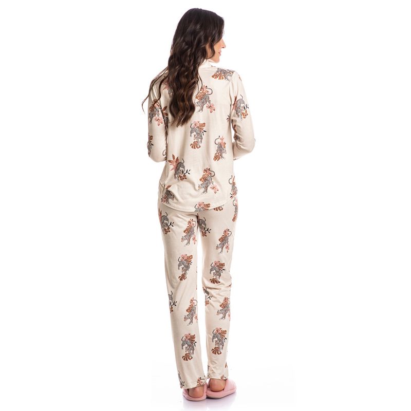 Pijama-Feminino-Longo-Abotoado-Clara-Onca