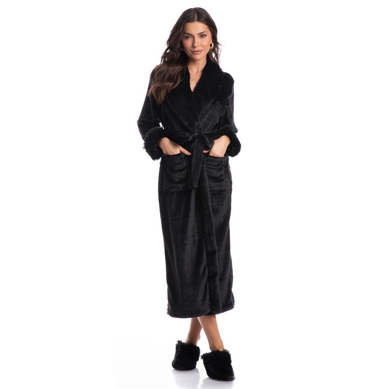Robe-Feminino-Longo-Em-Fleece-Com-Pelo-Gigi