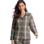 Pijama-Feminino-Longo-Abotoado-Paula