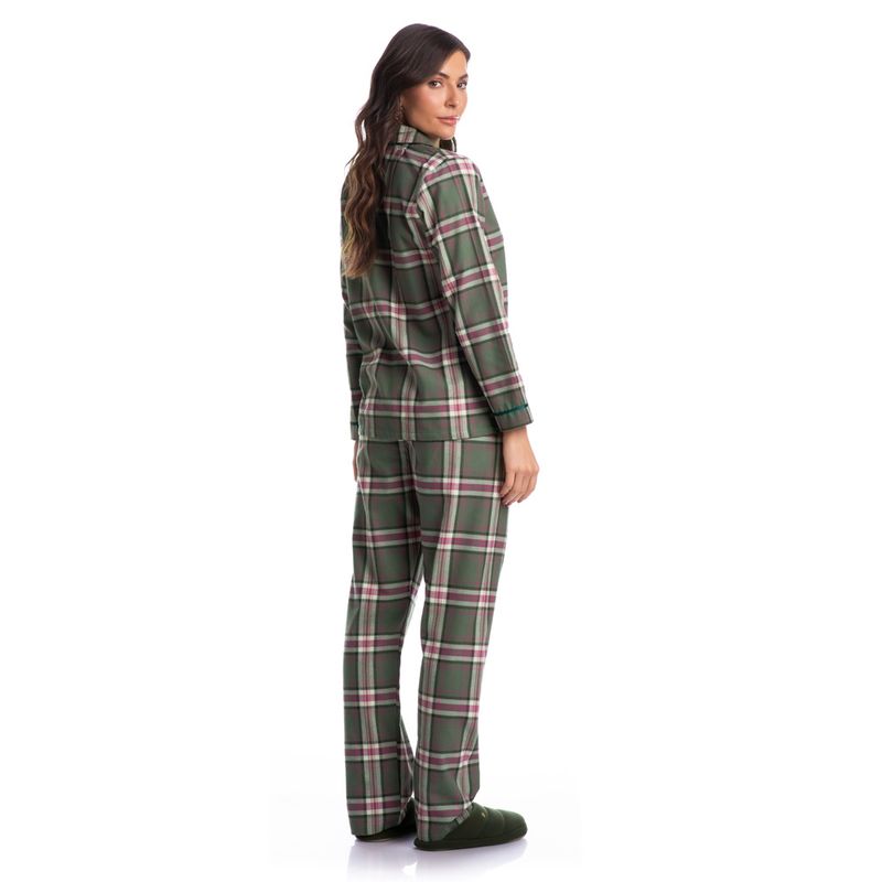Pijama-Feminino-Longo-Abotoado-Paula