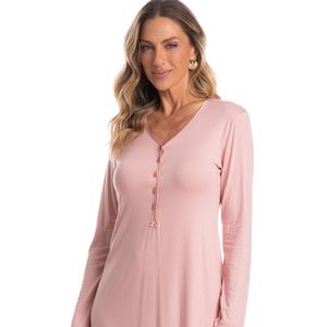 Camisão Curto Manga Longa Com Abertura Carolina