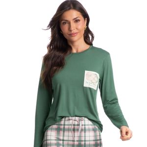 Pijama Feminino Longo Com Bolso Mariana