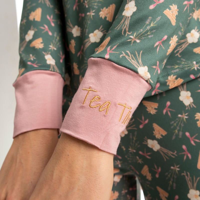Pijama-Feminino-Slim-Com-Punhos-Bela-Hora-Do-Cha-