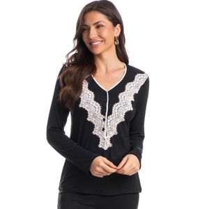 Pijama Feminino Longo Com Abertura Miranda