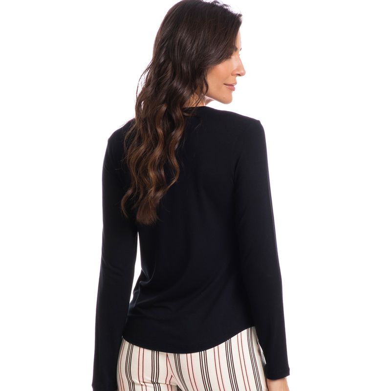 Pijama Feminino Longo Listrado Marie