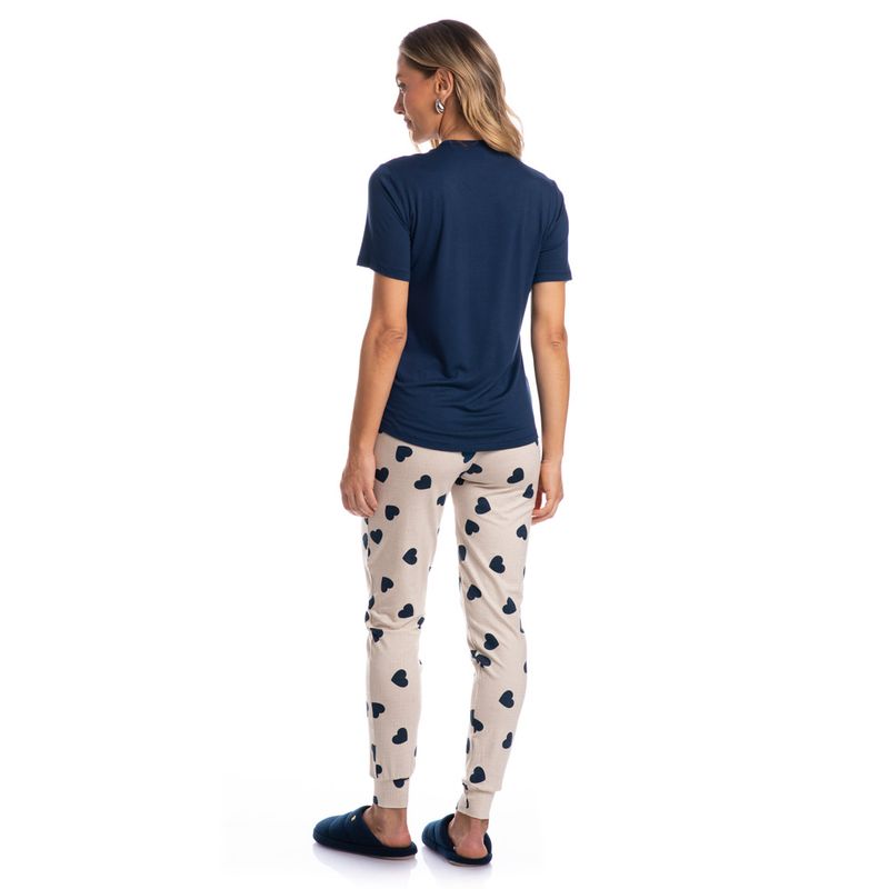 Pijama-Feminino-Longo-Manga-Curta-Lile