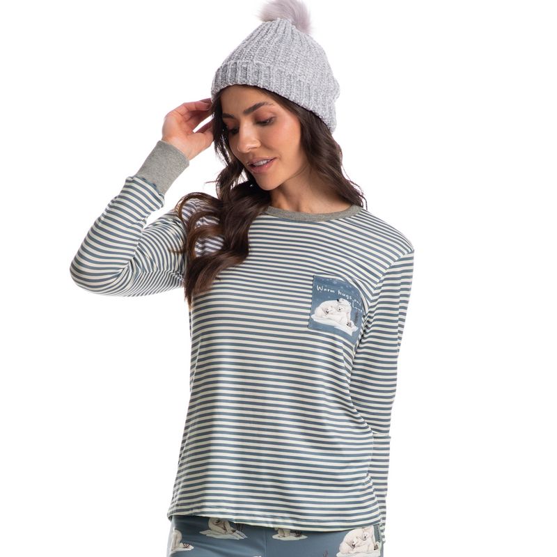 Pijama-Feminino-Legging-Estampado-Polar