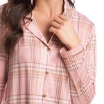 -Camisao-Feminino-Abotoado-Curto-Xadrez-Laura