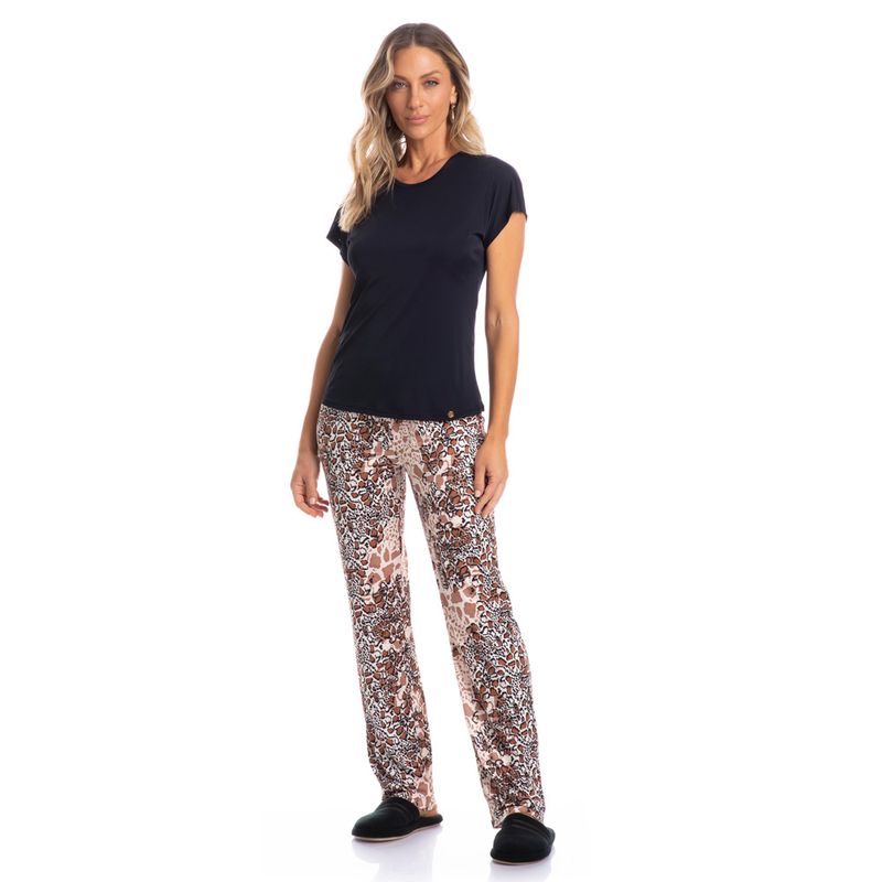 Pijama-Feminino-Longo-Manga-Curta-Maia-Animal-Print