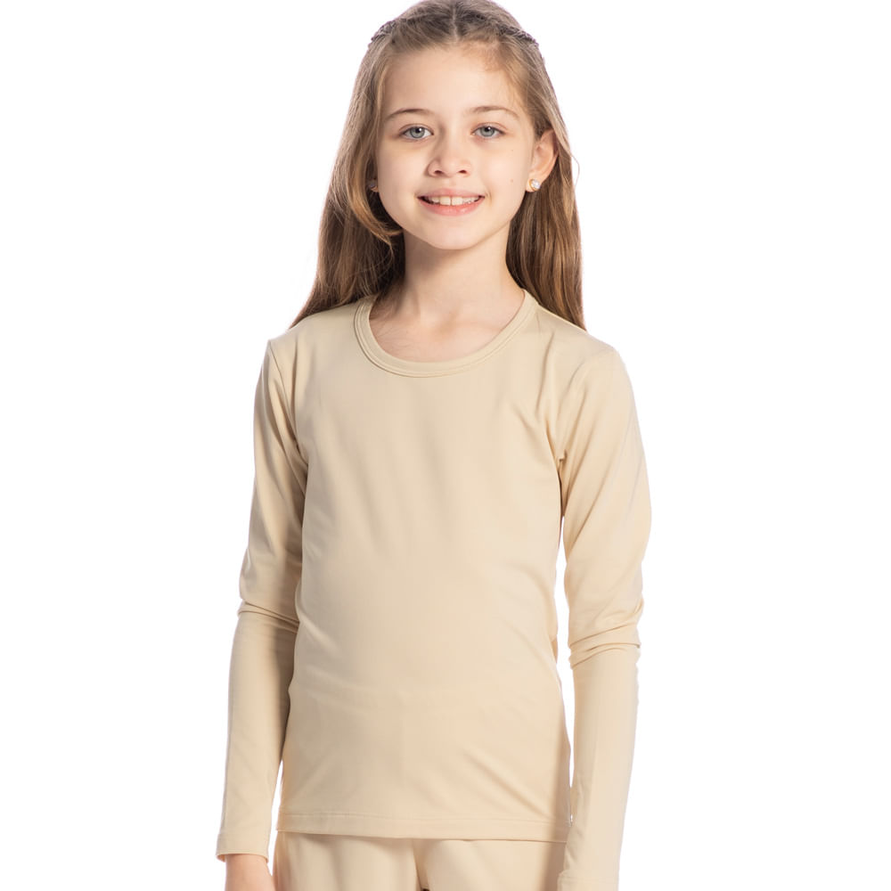 Blusa Infantil Unissex Thermo Bege - Imagem 1