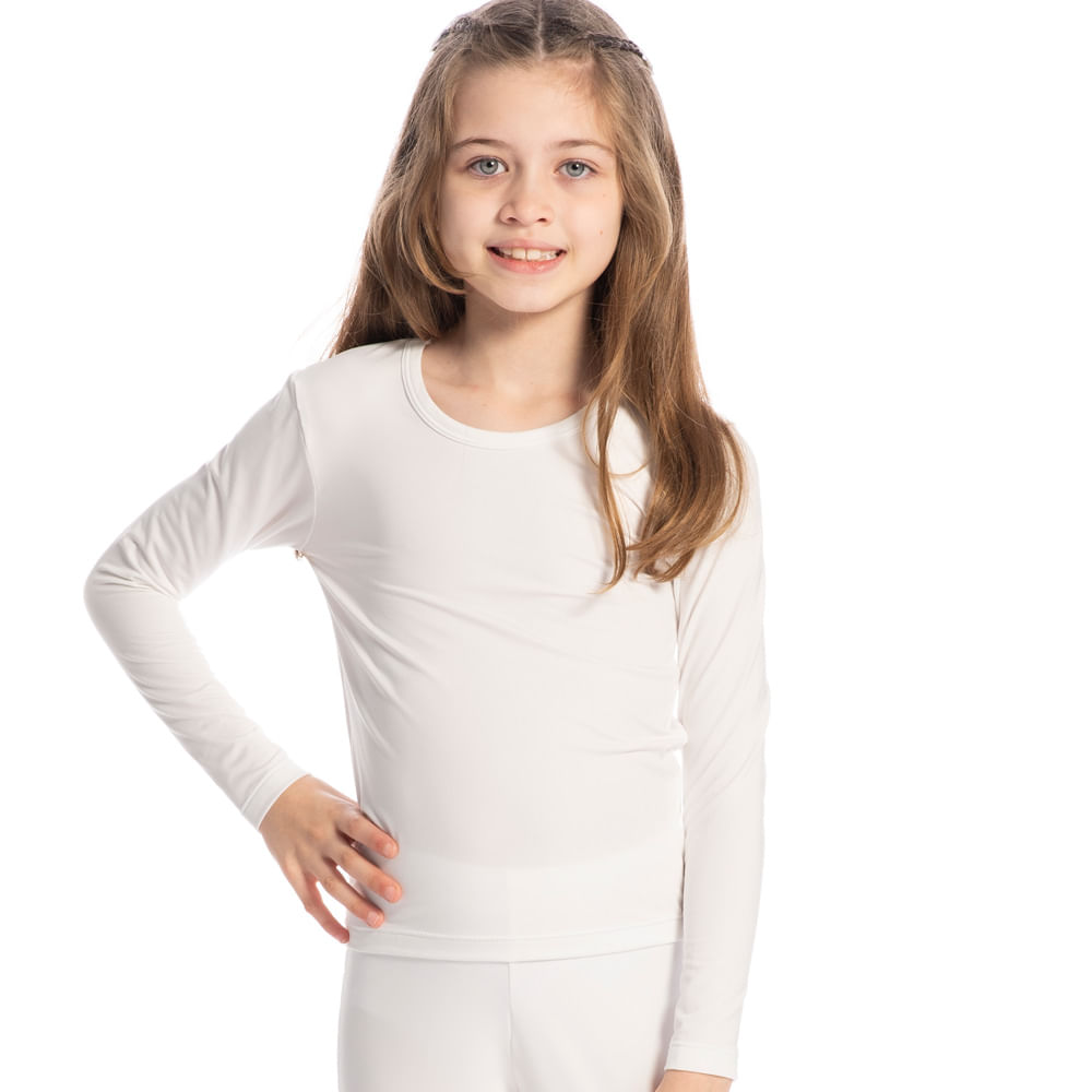 Blusa Infantil Unissex Thermo Branco - Imagem 1