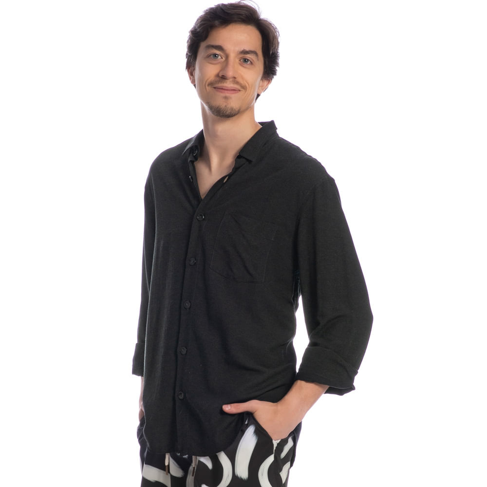 Camisa Masculina Maragogi Miguel Preto - Imagem 1