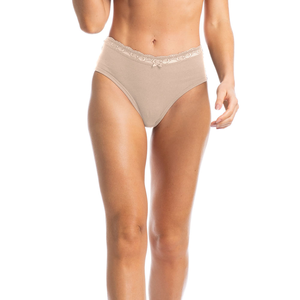 Calcinha Alta Bia Bege - Imagem 1