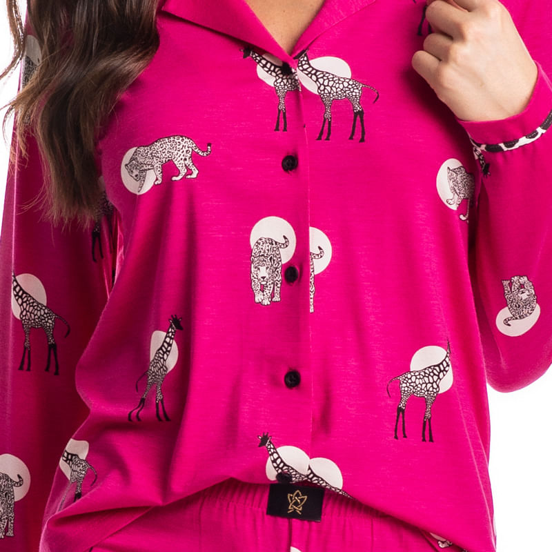 Pijama-Feminino-Longo-Abotoado-Clarisse-Rosa