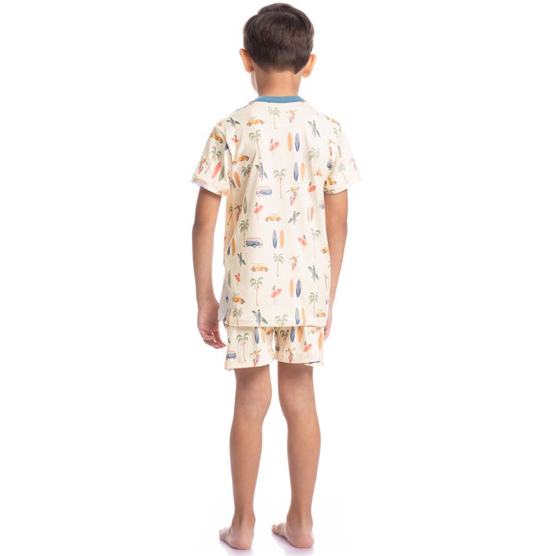 Pijama-Unissex-Curto-Com-Bolso-Infantil-Surf