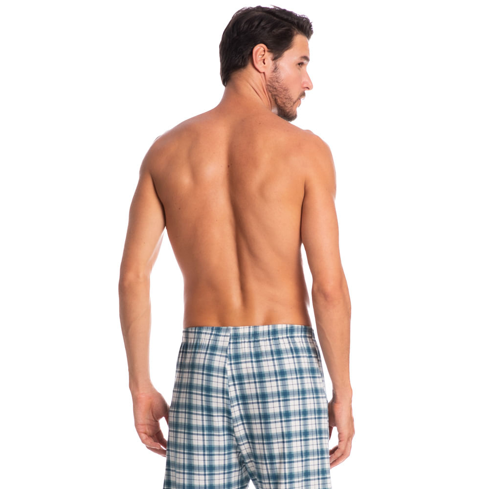 Boxer Masculina Xadrez Sunny Azul-marinho - Imagem 2