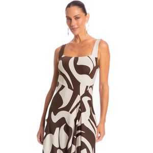 Vestido Com Decote Quadrado Cacau