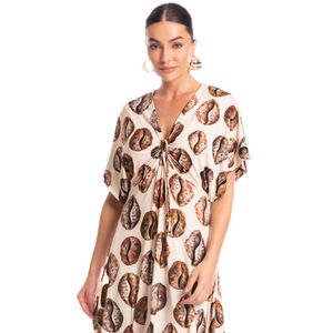 Vestido Com Manga Conchas