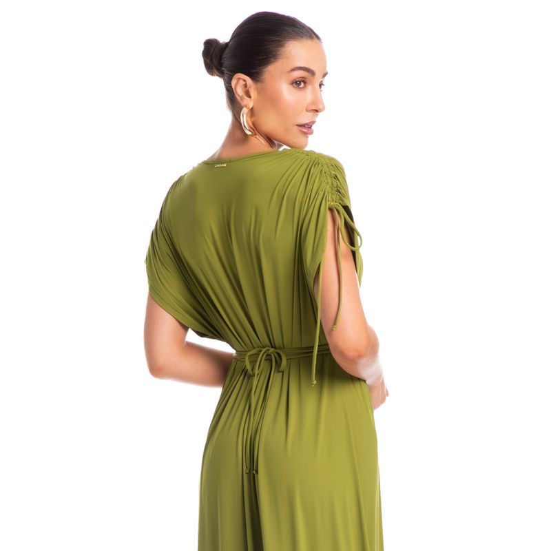 Vestido-Com-Manga-E-Cinto-Pistache