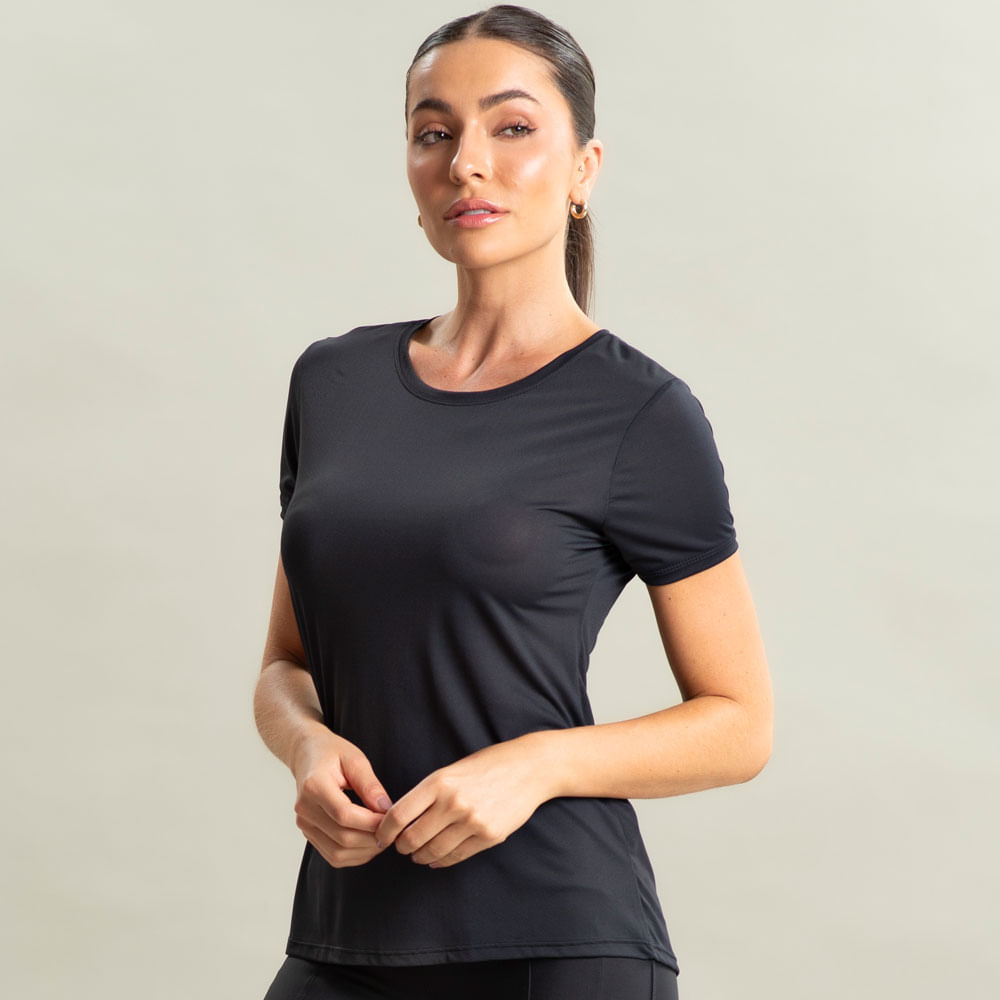Camiseta Feminina Basic Fresh Vivame Preto - Imagem 1
