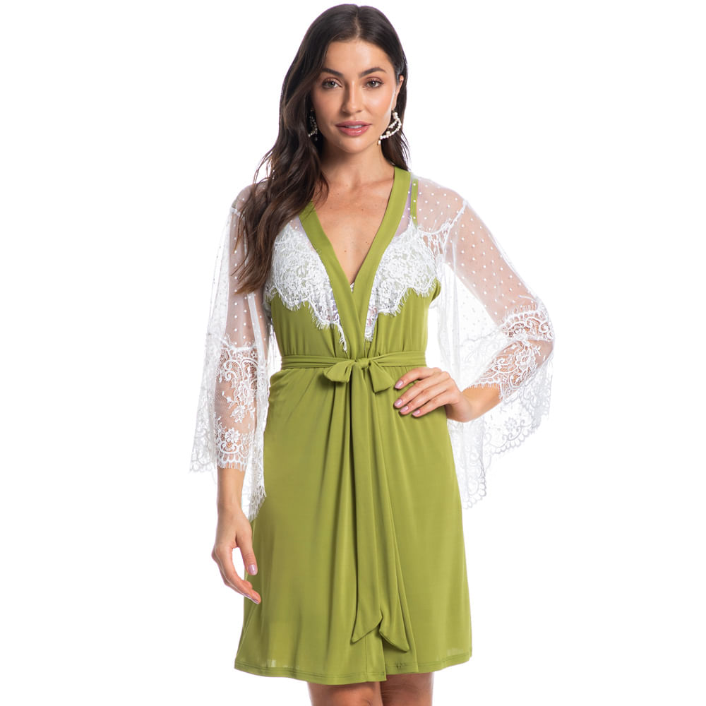 Robe Curto Feminino Maya Verde - Imagem 1