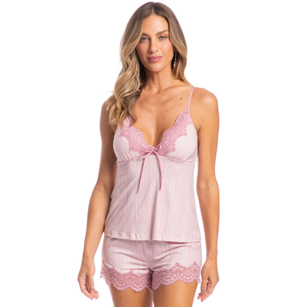 Short Doll Com Renda Babi Manoela Rosa-3 - Imagem 1