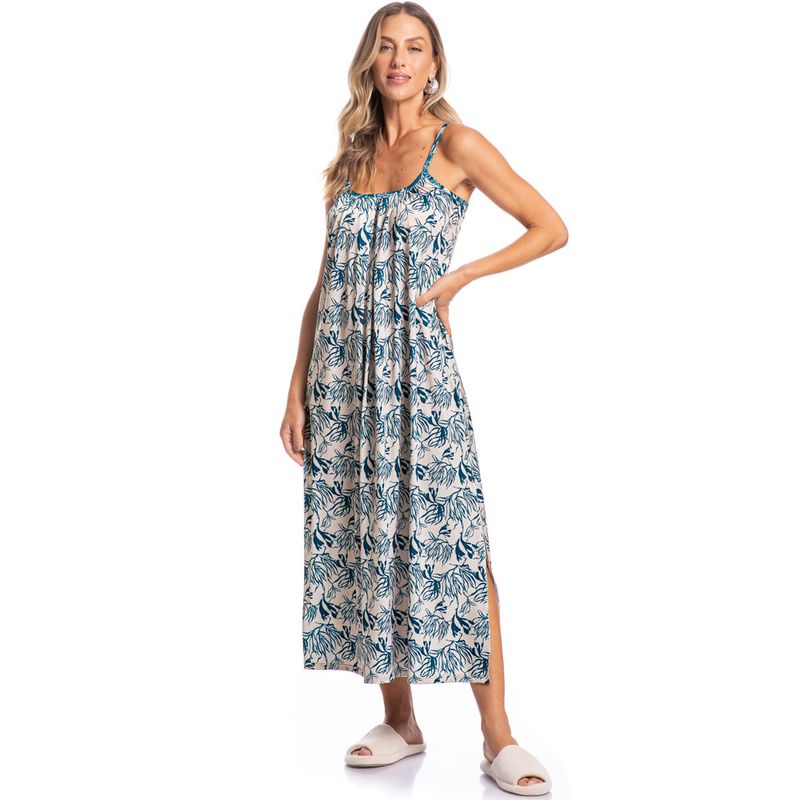 Vestido-Midi-Sybille-Estampado-Victoria-Algas-Azul