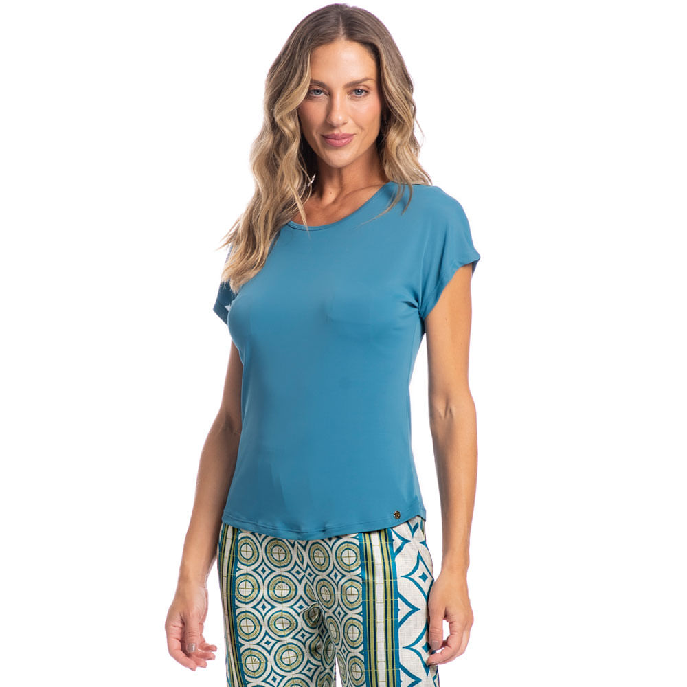 Pijama Feminino Pescador Paola Azul-2 - Imagem 1