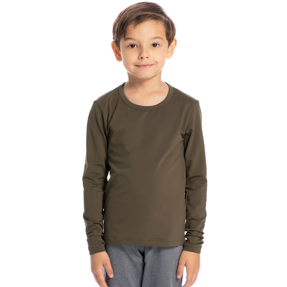 Blusa Infantil Unissex Thermo Marrom - Imagem 1