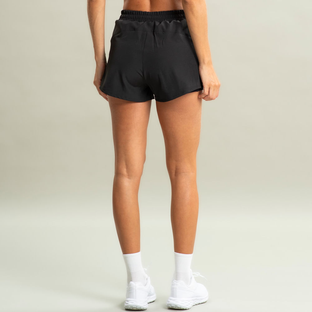Shorts Duplo Com Bolso Pace Vivame Preto - Imagem 2