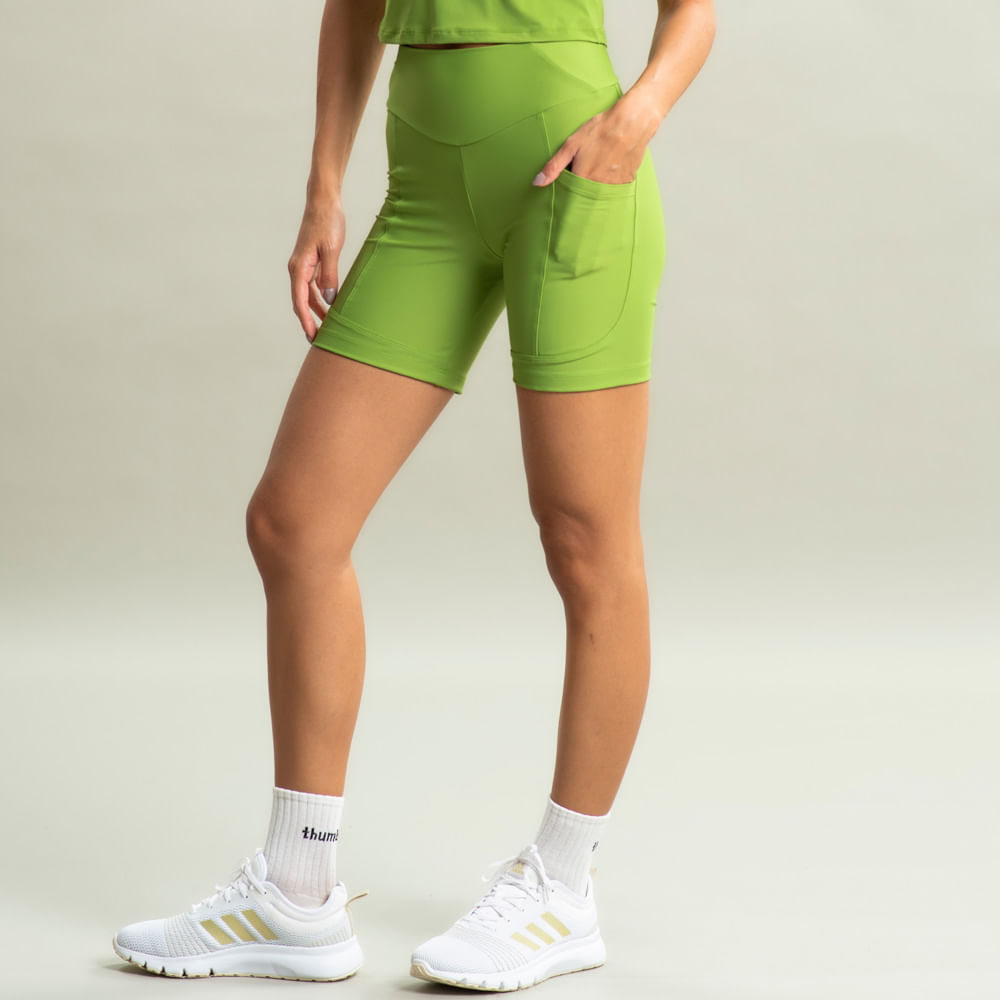 Bermuda Feminina Curve Shape Com Bolso Blade Vivame Verde - Imagem 1