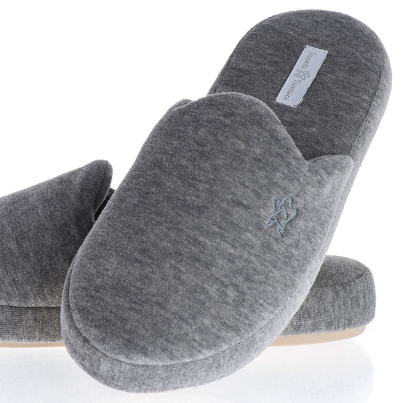 Chinelo Em Plush Elis Cinza - Imagem 2