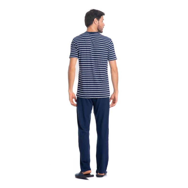 Pijama-Masculino-Longo-Listrado-Manga-Curta-Luiz-Tombini