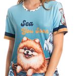 Pijama-Feminino-Longo-Manga-Curta-Nautical