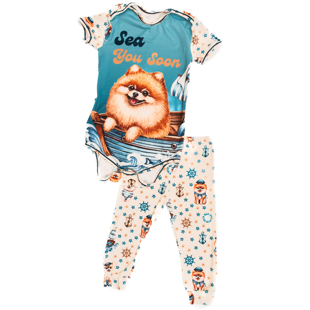 Conjunto Baby Nautical Azul-marinho - Imagem 1