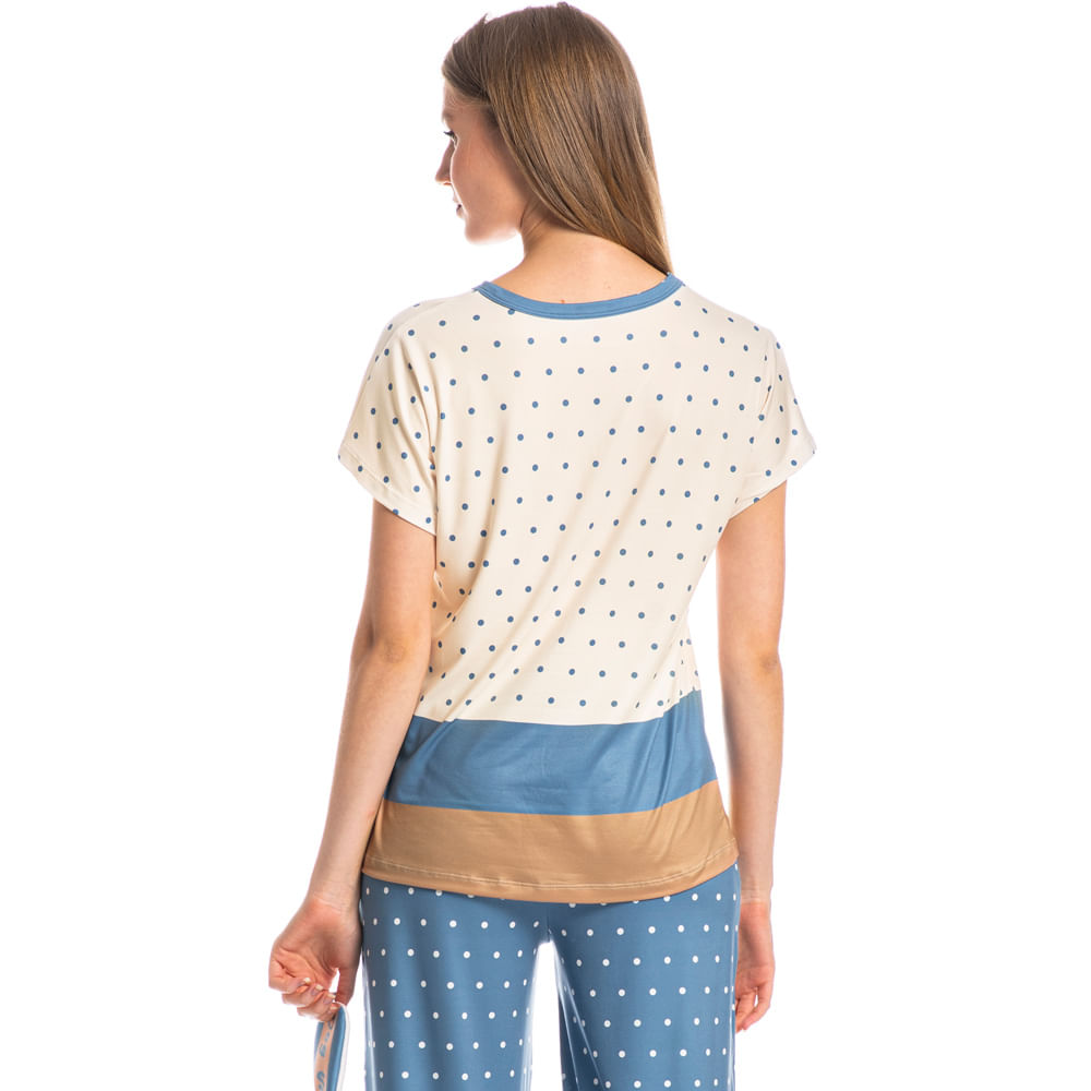 Pijama Feminino Capri Dreams Azul-2 - Imagem 2
