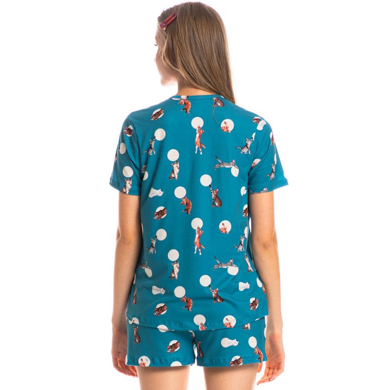 Pijama-Feminino-Curto-Abotoado-Cats-