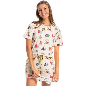 Pijama Feminino Curto Vira Latas