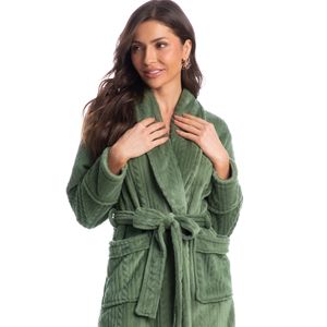 Robe Feminino Em Fleece Longo Renata