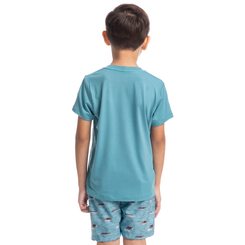 Pijama Masculino Curto Infantil Lorenzo Tombini Azul-2 - Imagem 2