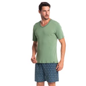 Pijama Masculino Curto Estampado Clóvis Tombini